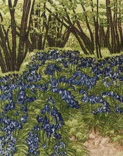 Jan Dingle, Still Bloom, Radierungsdruck in limitierter Auflage, Woodland Art, Kunst Online