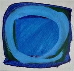 Julia Craig, Azure ll, Original abstrakte Kunst, zeitgenössische Kunst, erschwingliche Kunst