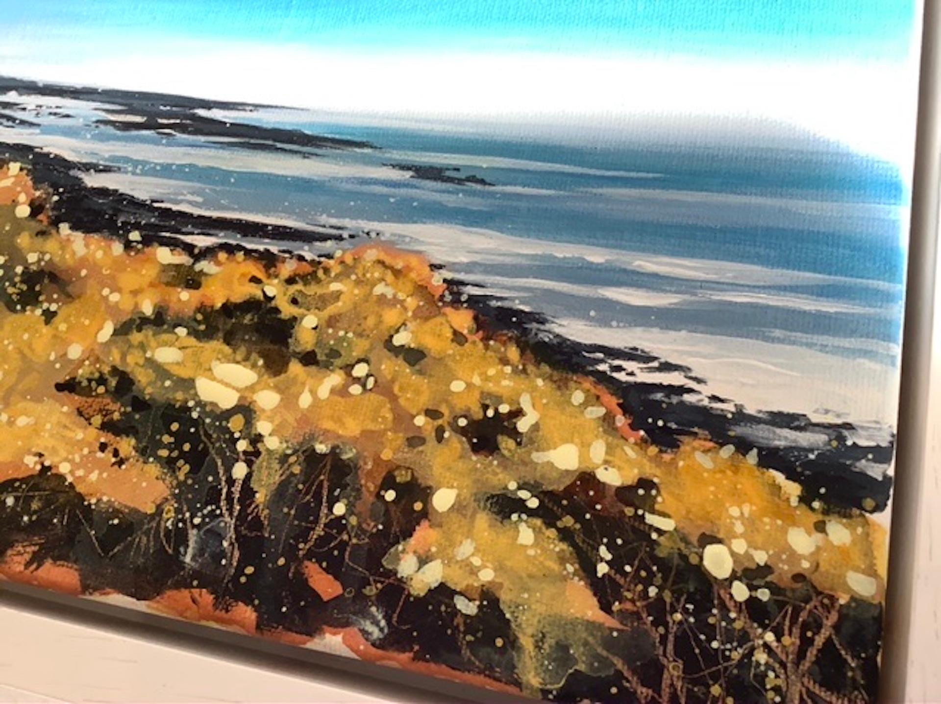 Adele Riley, Cornish Gorse Headland 1, Original Seascape Painting, Art Online 1
