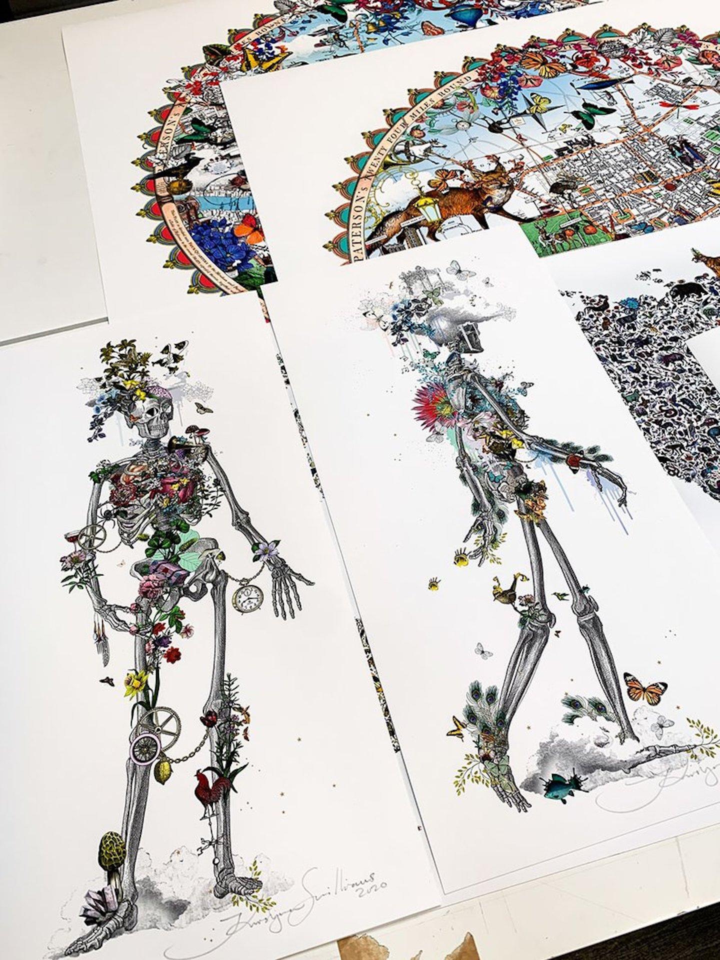 Kristjana Williams, Ad Moldu Skaltu Verda Skeleton blanc Still, Art abordable en vente 3