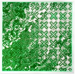 Chris Keegan, Green Flow, Limited Edition Silkscreen Print, Abstract Art