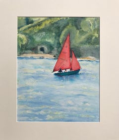 Peri Taylor, Red Sails, Seascape Art, Sailing Art, Affordable Art, Art Online
