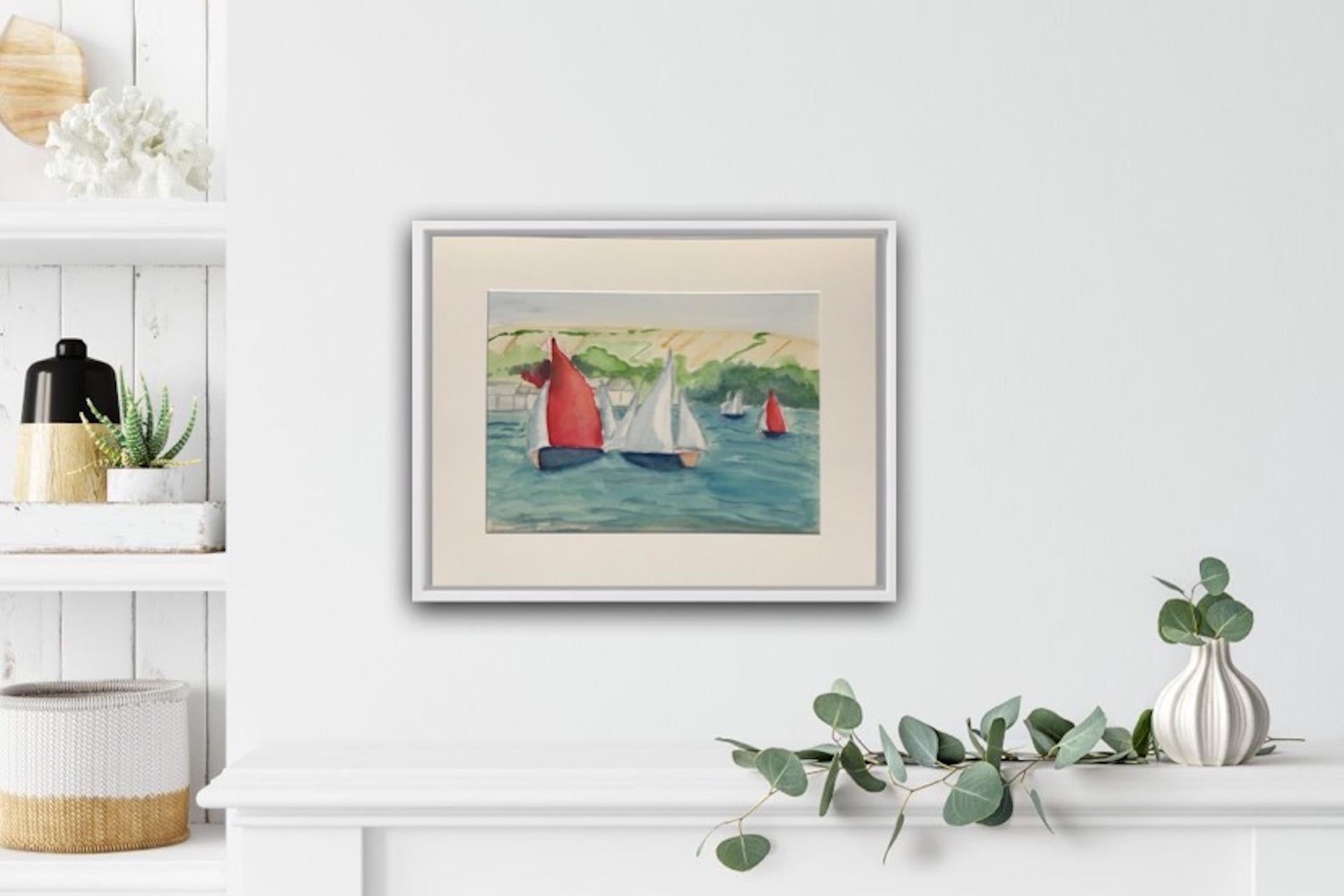 Peri Taylor, Racing Yawls, Salcombe, Sailing Art, Affordable Art, Art Online For Sale 1