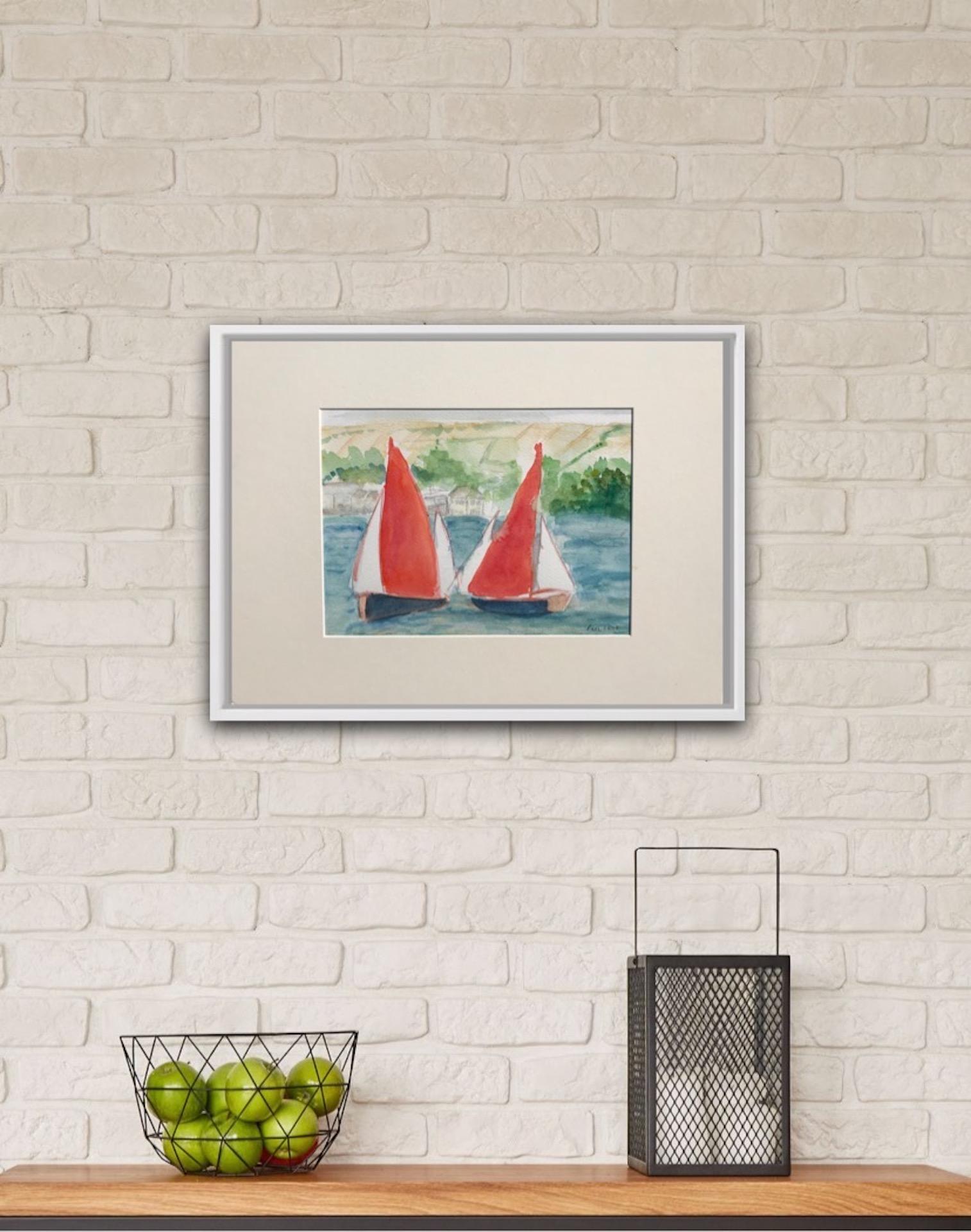 Peri Taylor
Salcombe Yawls Racing Study
Watercolour and Ink
Size: H 30cm x W 40cm
Sold Unframed
(Please note that in situ images are purely an indication of how a piece may look).

Salcombe Yawls Racing Study is an original painting by Peri Taylor.