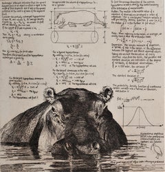 Will Taylor, Mean Hippopotamus, Animal Art, Limited Edition Print, Art Online