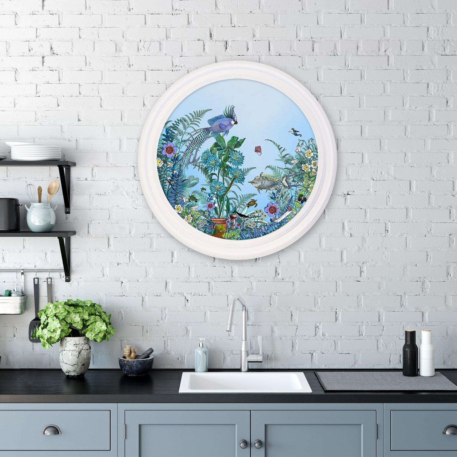 Kristjana Williams, Fugl Ne Fiskur - Circular Sea-Born, Seascape Art, Animal Art For Sale 3