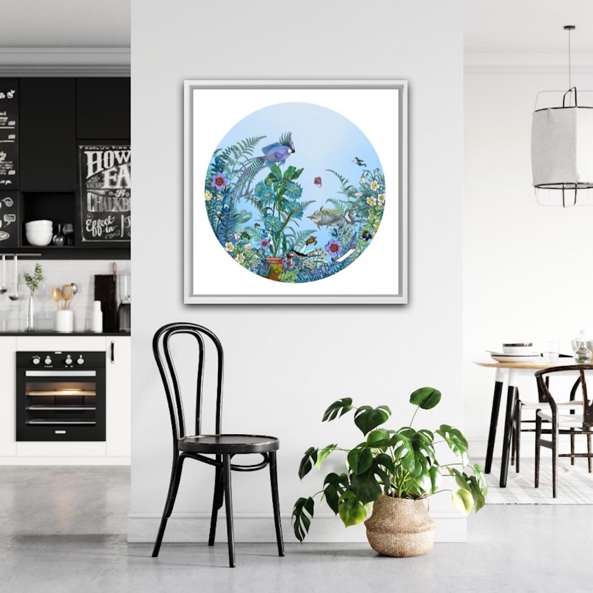Kristjana Williams, Fugl Ne Fiskur - Circular Sea-Born, Seascape Art, Animal Art For Sale 4