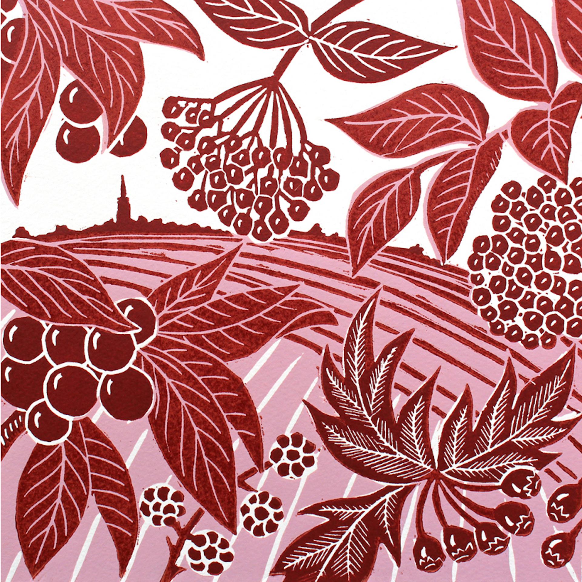 Kate Heiss, Passeggiata d'autunno, Arte accessibile, Arte del paesaggio, Stampa in edizione limitata in vendita 1