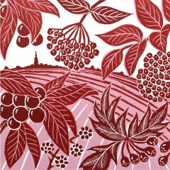 Kate Heiss, Autumn Walk, Affordable Art, Landscape Art, Limited Edition Print