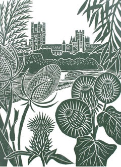 Kate Heiss, cathédrale Ely, estampe en édition limitée, art à prix abordable, Art en ligne