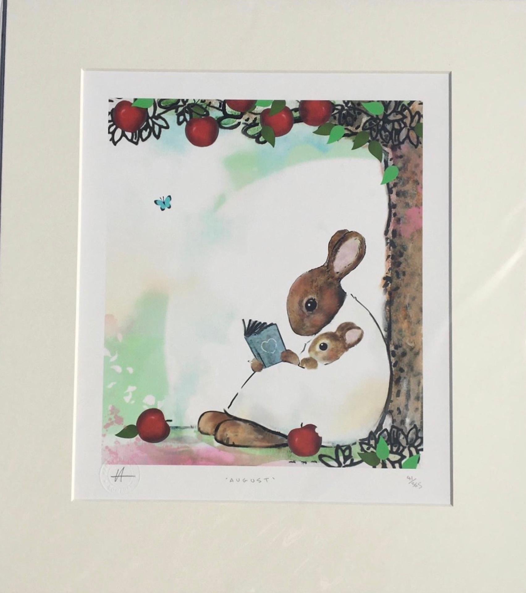 Harry Bunce, Agosto, L'anno felice, Stampa in edizione limitata, Arte animale in vendita 5