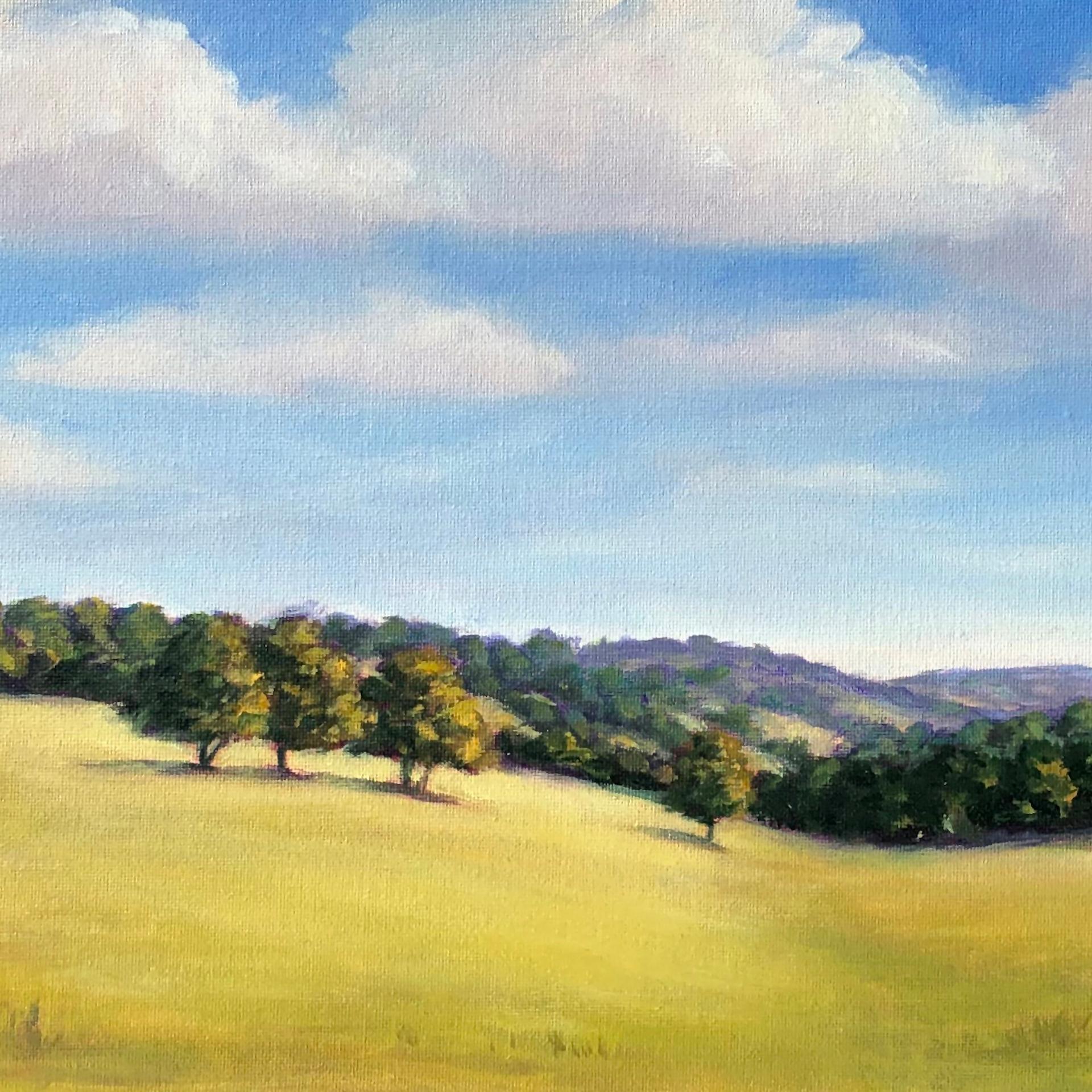how to paint hills in the distance