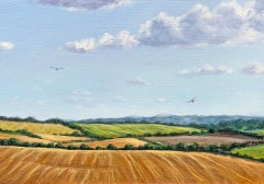 Marie Robinson, Red Kite Country, peinture de paysage originale, art abordable