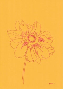 Ellen Williams, Anémona II, Dibujo original, Arte floral, Arte contemporáneo