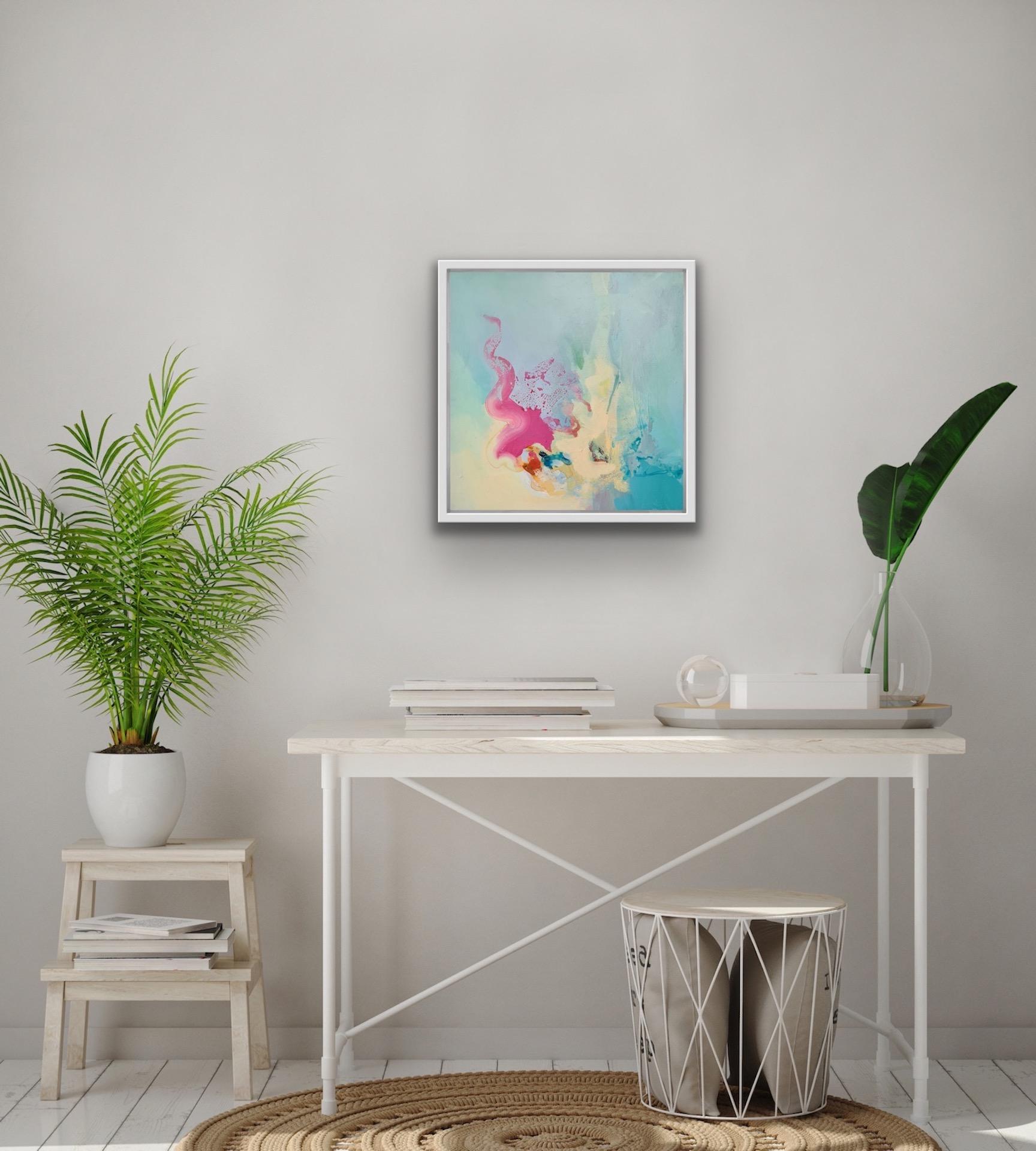 Claire Chandler, Stronger Everyday, Original abstraktes Gemälde, zeitgenössische Kunst (Grau), Abstract Painting, von claire chandler