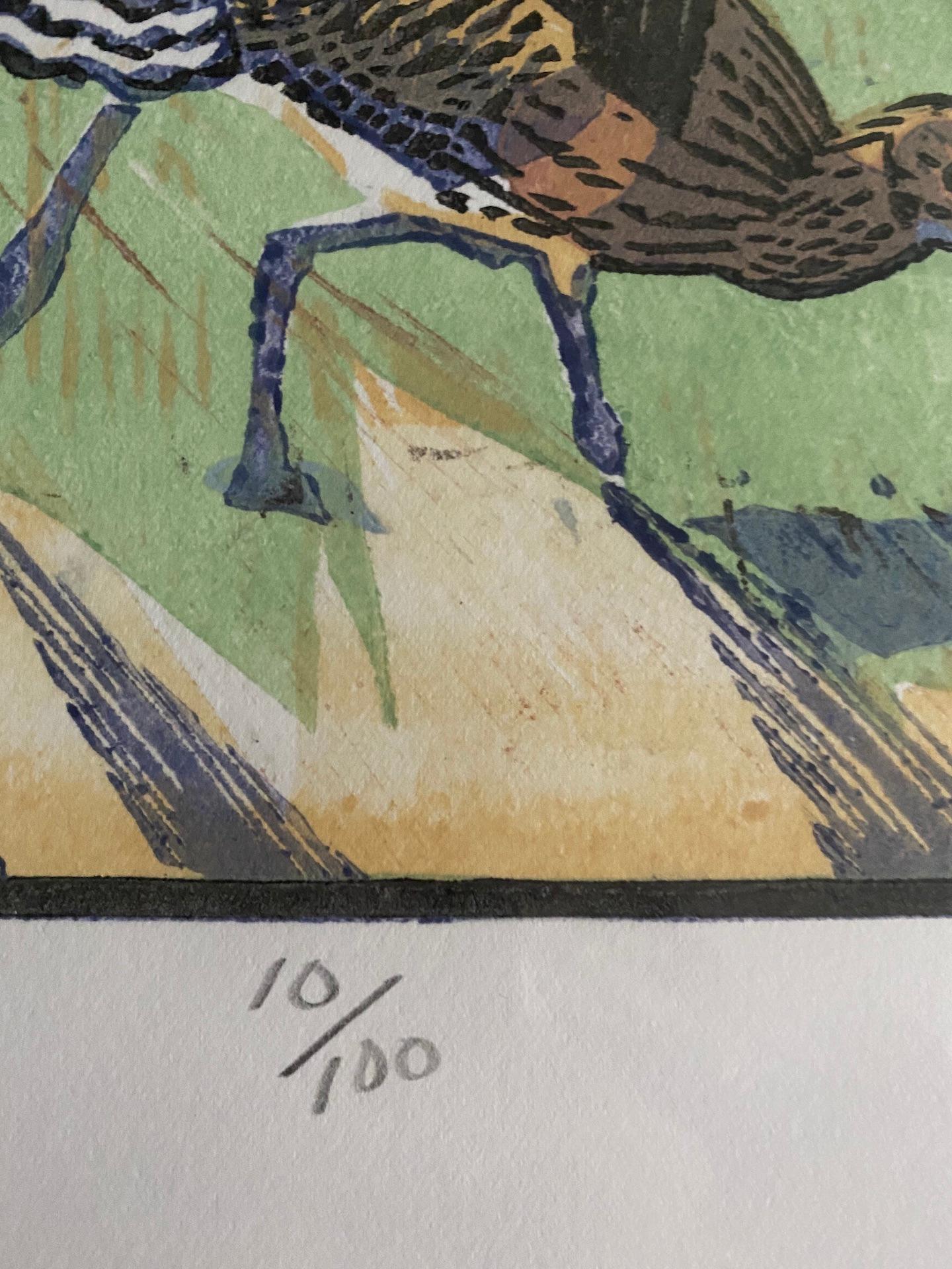 Robert Greenhalf
Curlews and Woodpigeons
Limited Edition Print
Woodcut on Paper
Edition of 100
Paper Size: H 26cm x W49 cm
Image Size: H 16cm x W 38.5cm
Sold Unframed
(Please note that in situ images are purely an indication of how a piece may