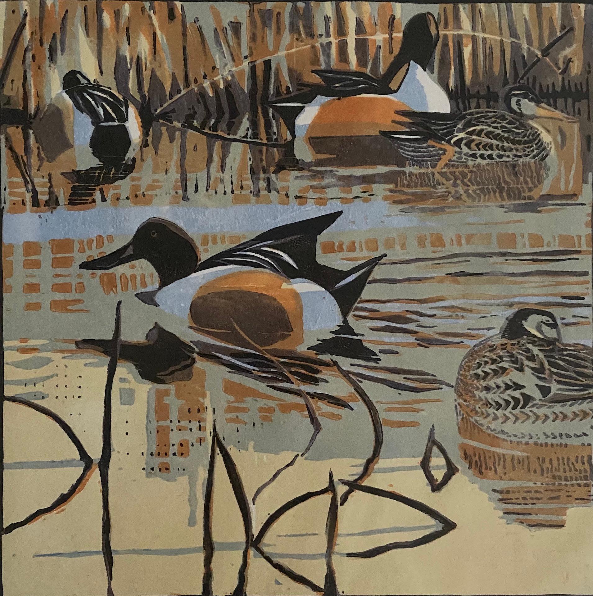 Robert Greenhalf, Shoverlers, Limited Edition Print, Bird Print, Wildlife Art