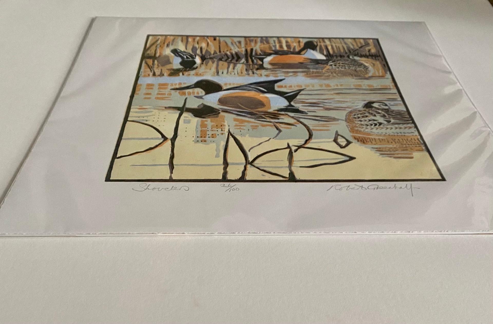 Robert Greenhalf, Shoverlers, Limited Edition Print, Bird Print, Wildlife Art For Sale 4