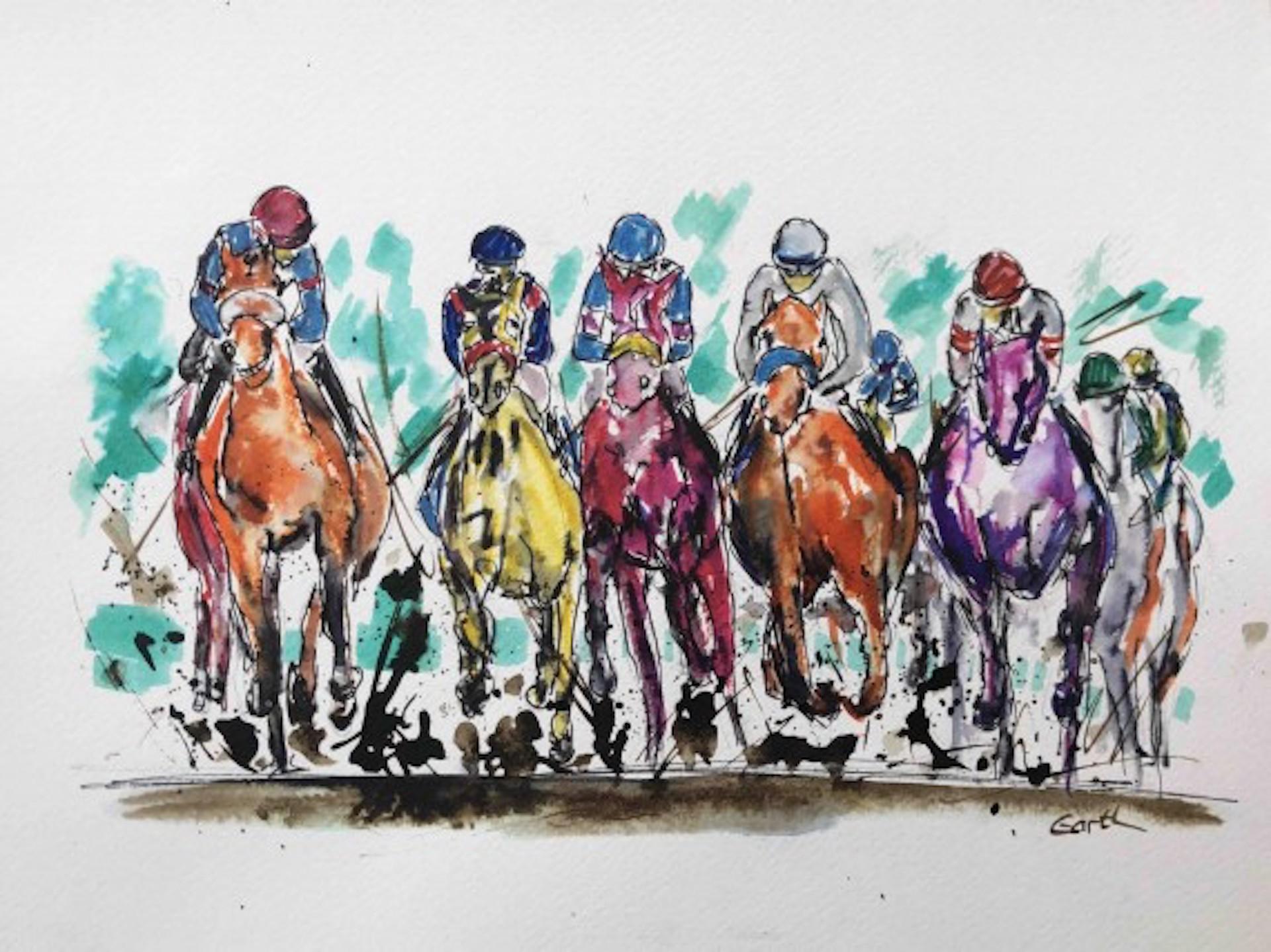 Garth Bayley, Thunder, Contemporary Art, Horse Racing Art, Affordable Art