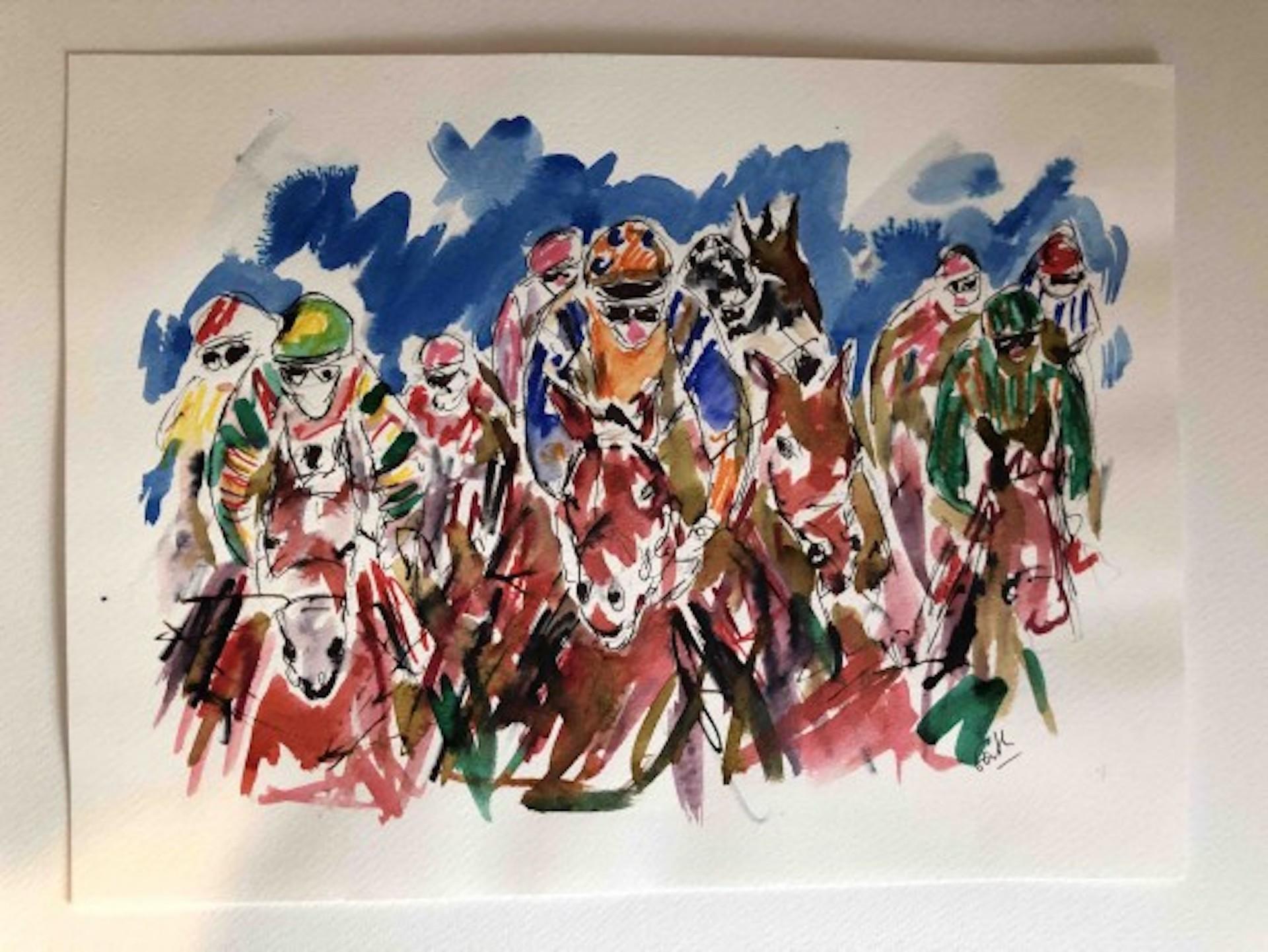 Garth Bayley, Heart of the Race, Horse Racing Art, Contemporary Art, Art Online For Sale 2