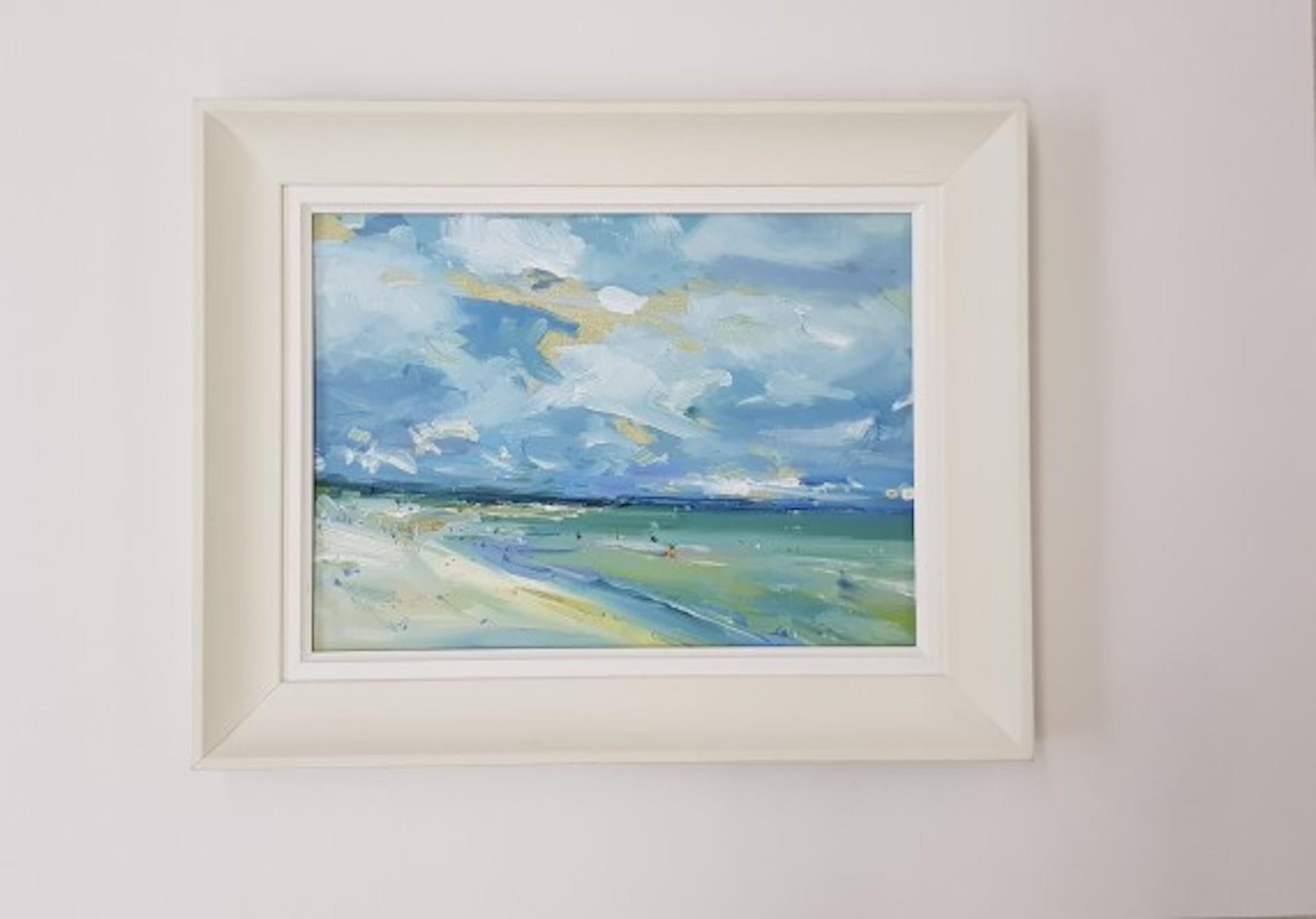 Stephen Kinder, Beach with Changing Sky, Art contemporain, Art de paysage marin en vente 1