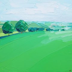 Georgie Dowling, Dowdeswell Fields, Landscape Painting, Countryside Art
