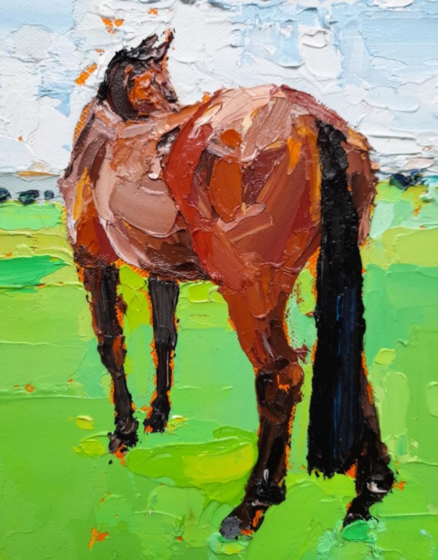 Georgie Dowling, Gazing Horse, Horse Painting, Original Painting, Affordable Art 2