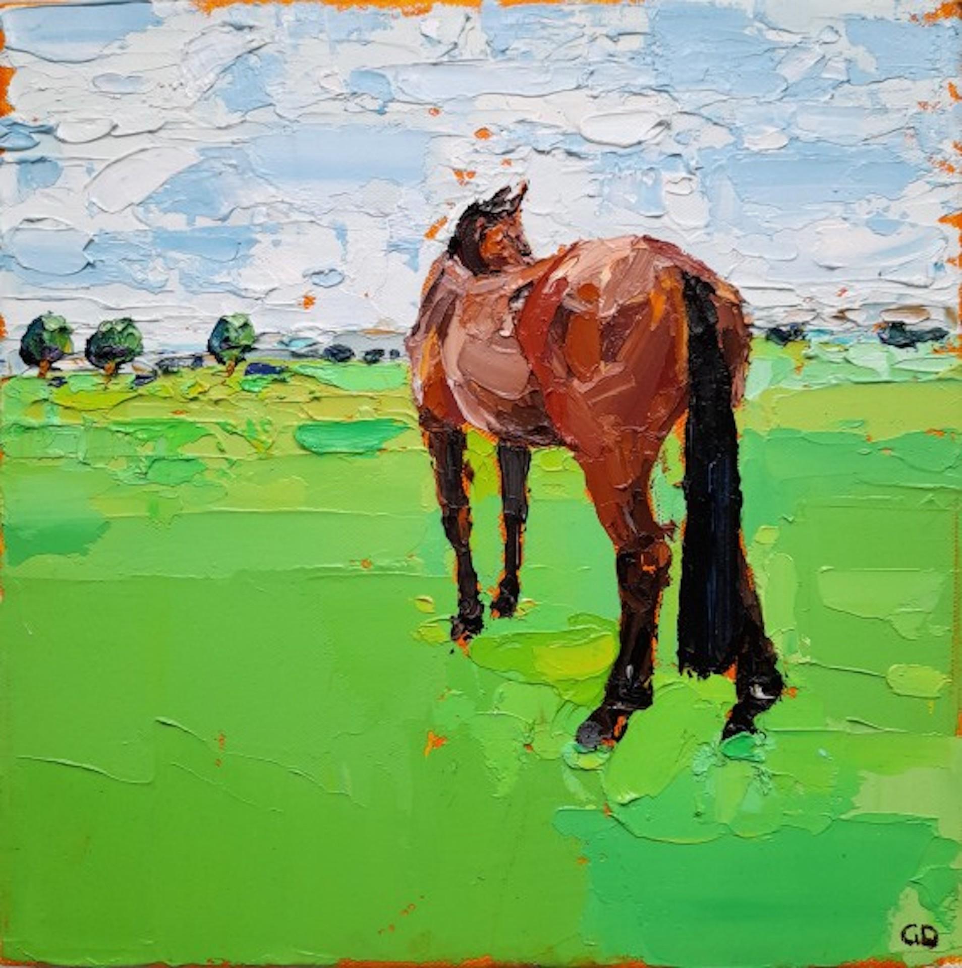 Gazing Horse [2020]
Original
Landscapes and seascapes
Oil paint on canvas
Image size: H:30 cm x W:30 cm
Complete Size of Unframed Work: H:30 cm x W:30 cm x D:2cm
Sold Unframed
Please note that insitu images are purely an indication of how a piece