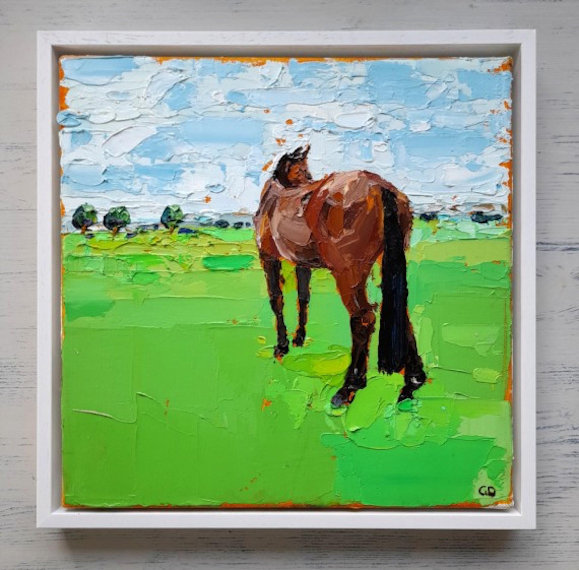 Georgie Dowling, Gazing Horse, Horse Painting, Original Painting, Affordable Art 1