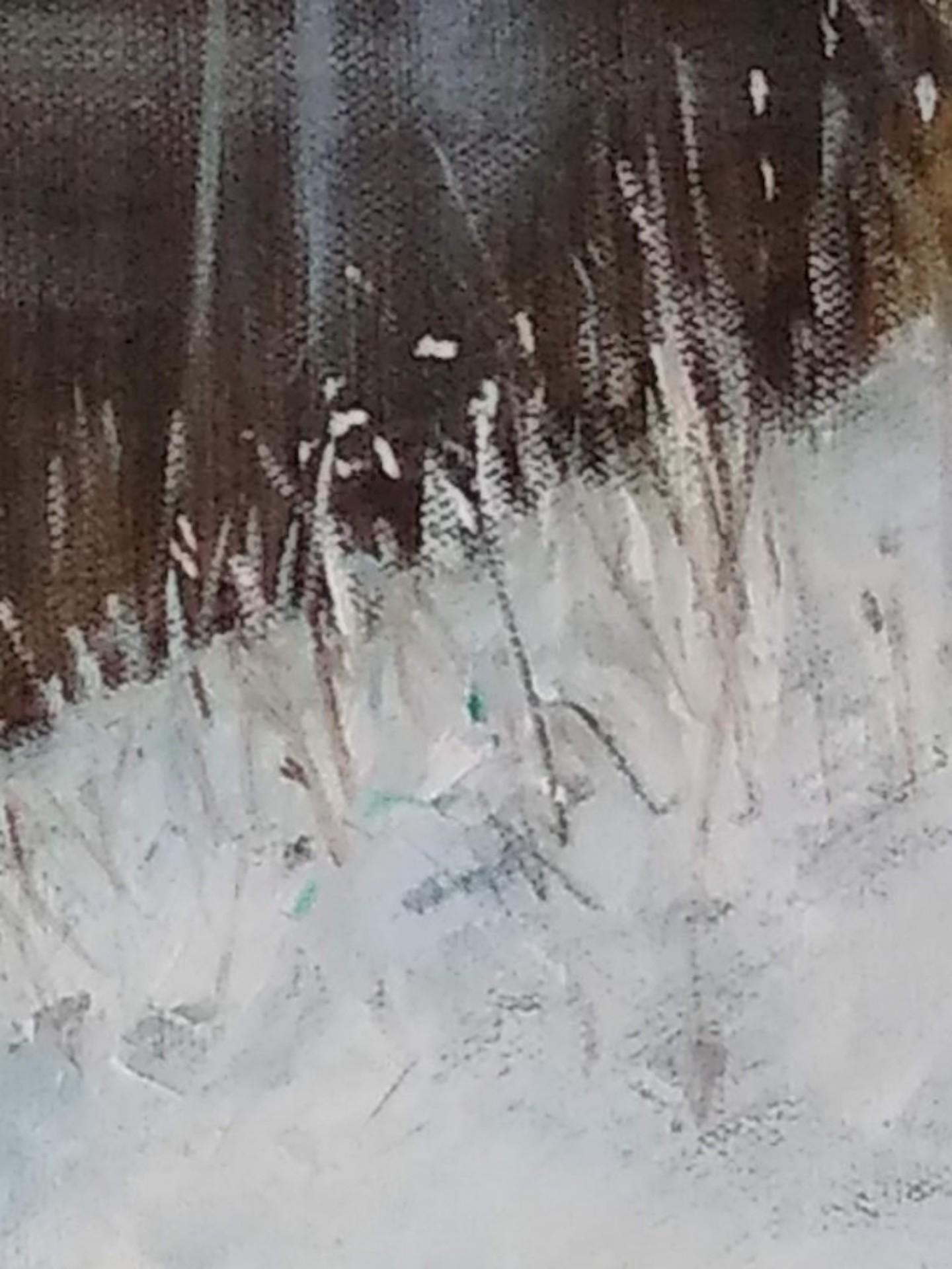 Silent Winter River, Landschaftskunst, Originalgemälde von Caroline McMillan Davey im Angebot 4