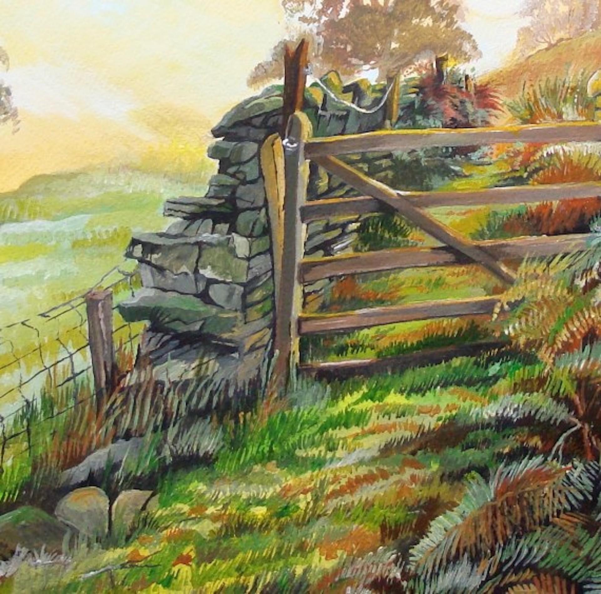 David Truman, Autumnal Dawn, Landschaftskunst, englische Landschaftskunst im Angebot 3