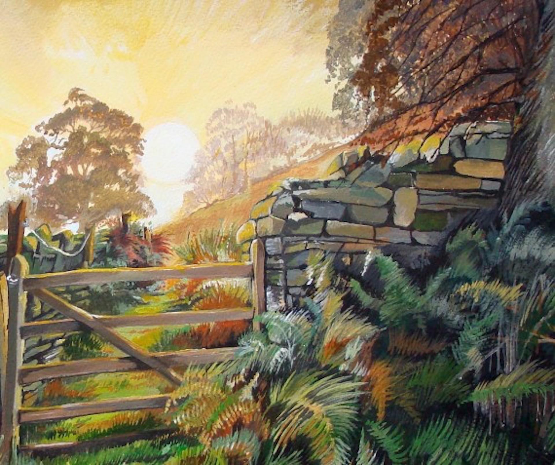 dawn landscape painting