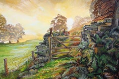 David Truman, Autumnal Dawn, Landscape Art, English Countryside Art