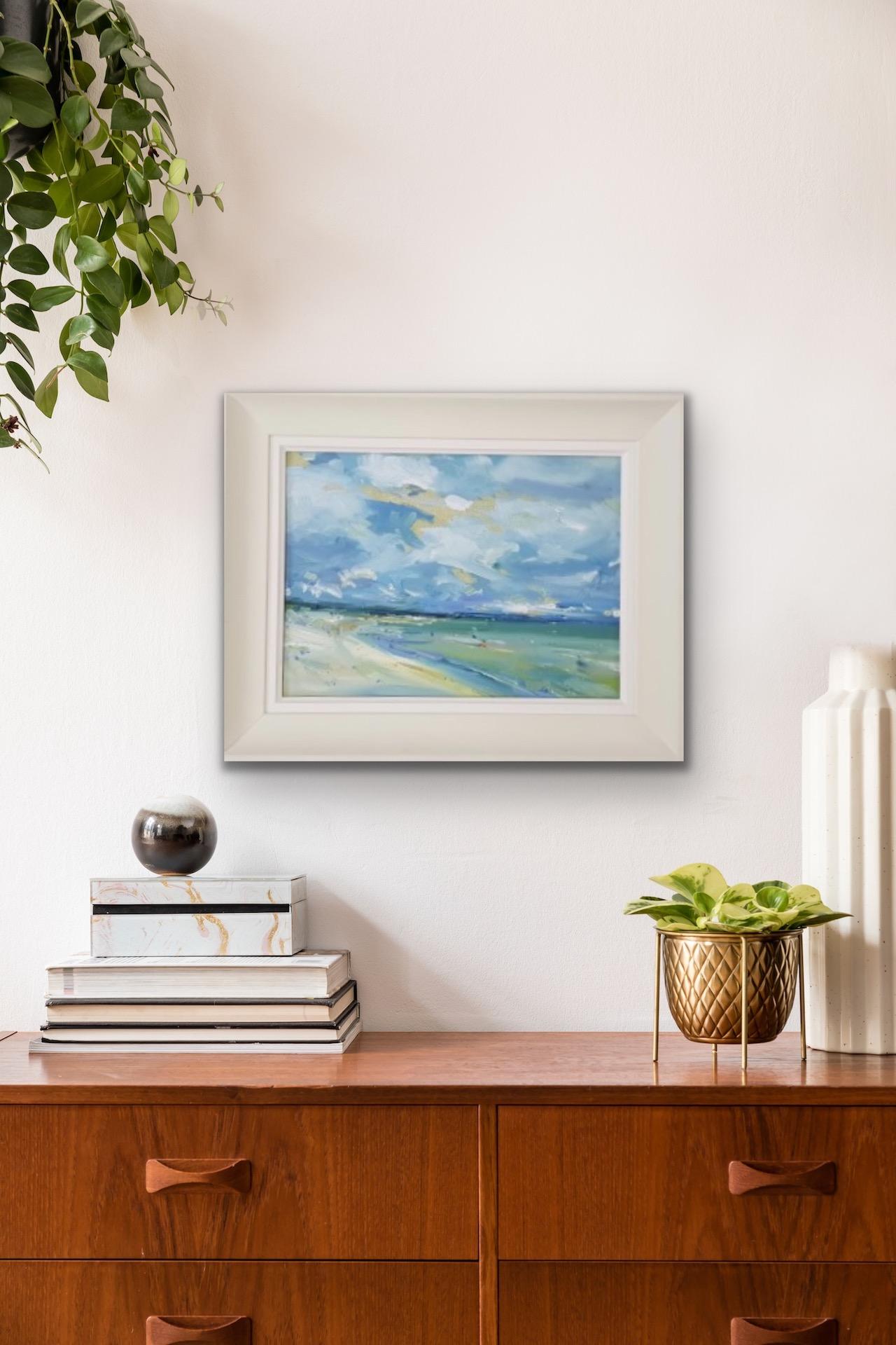 Stephen Kinder, Beach with Changing Sky, Coastal Art, Original Painting  1