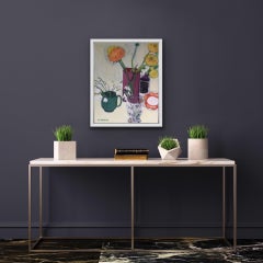 Deborah Windsor, Ranunculus and Snowdrops, Original Still Life Painting