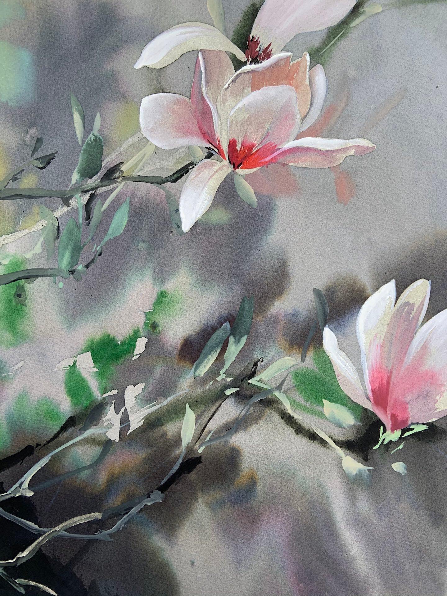 Jo Haran, Perched Magnolia, Contemporary Art, Floral Art, Affordable Art 3