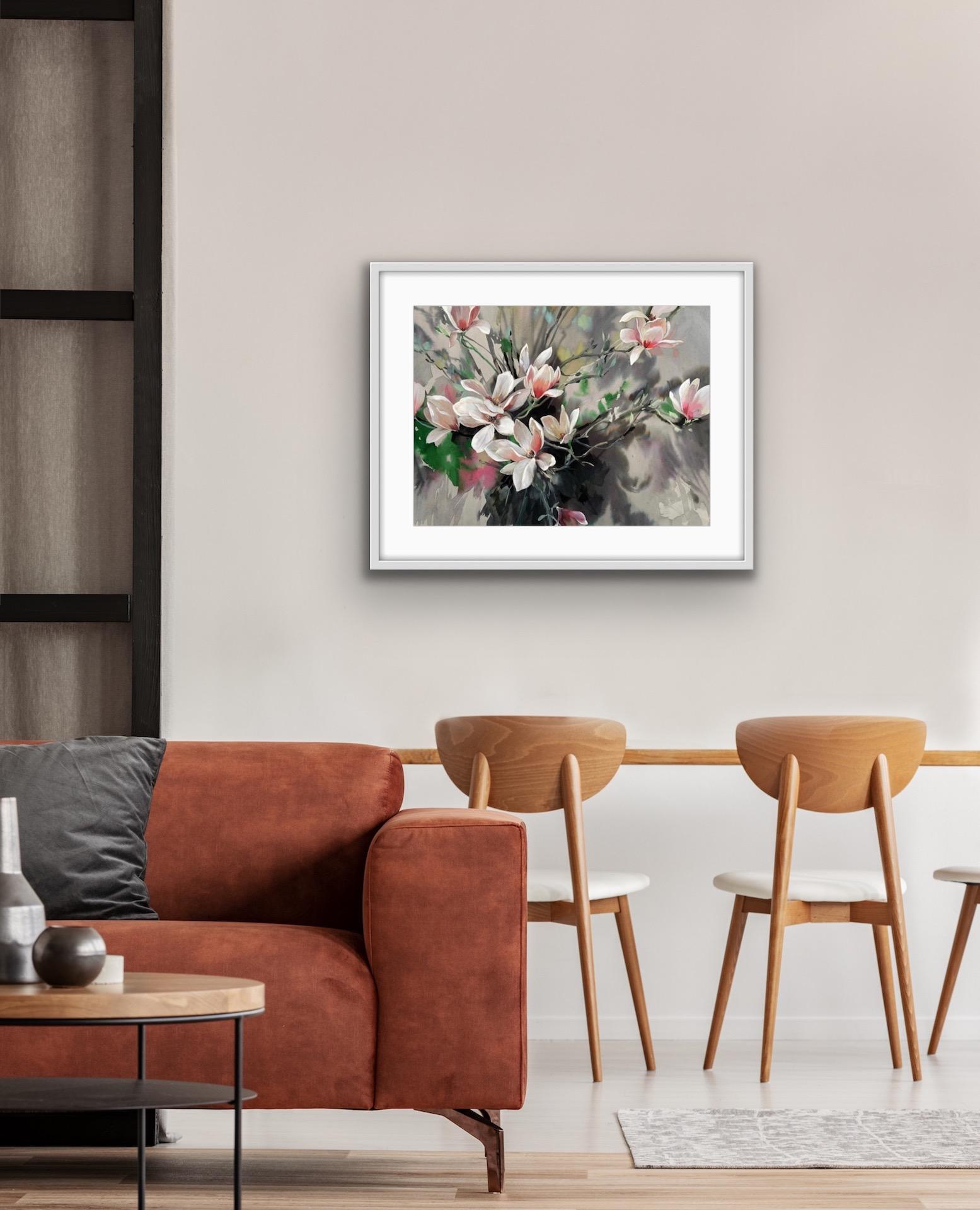 Jo Haran, Perched Magnolia, Contemporary Art, Floral Art, Affordable Art 7