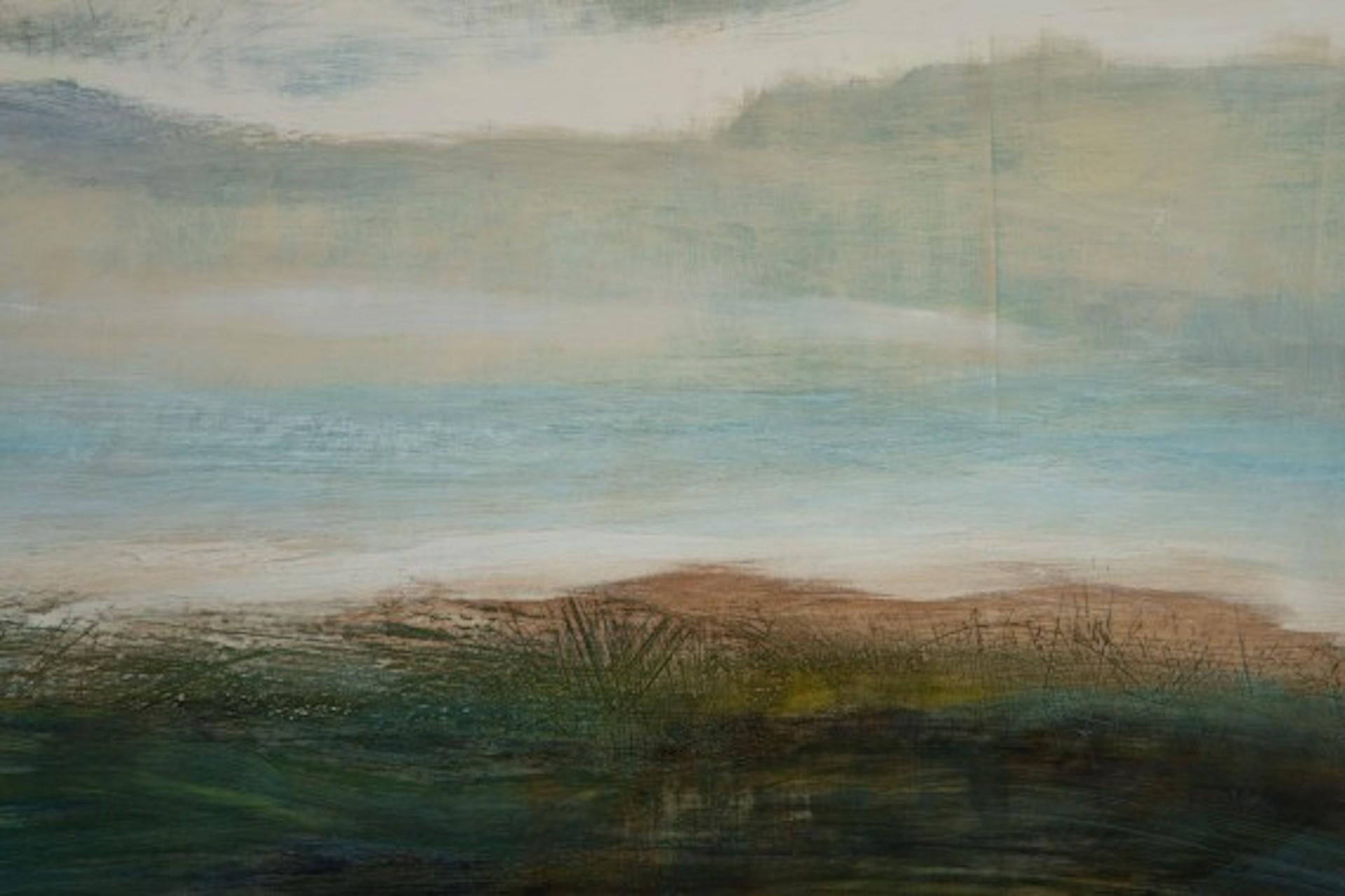 Alex McIntyre, Grey Skies Change, Contemporary Landscape Art, Original Painting - Brown Landscape Painting by Alex McIntyre 