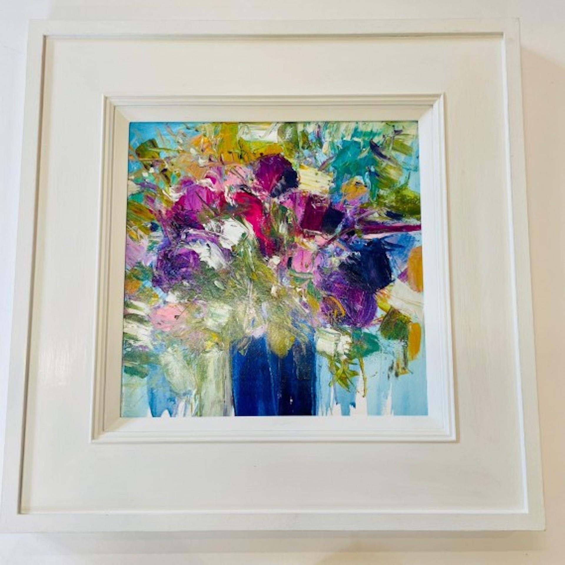 Natalie Bird, Summer Bloom, Original Still Life Floral Painting, Affordable Art For Sale 1