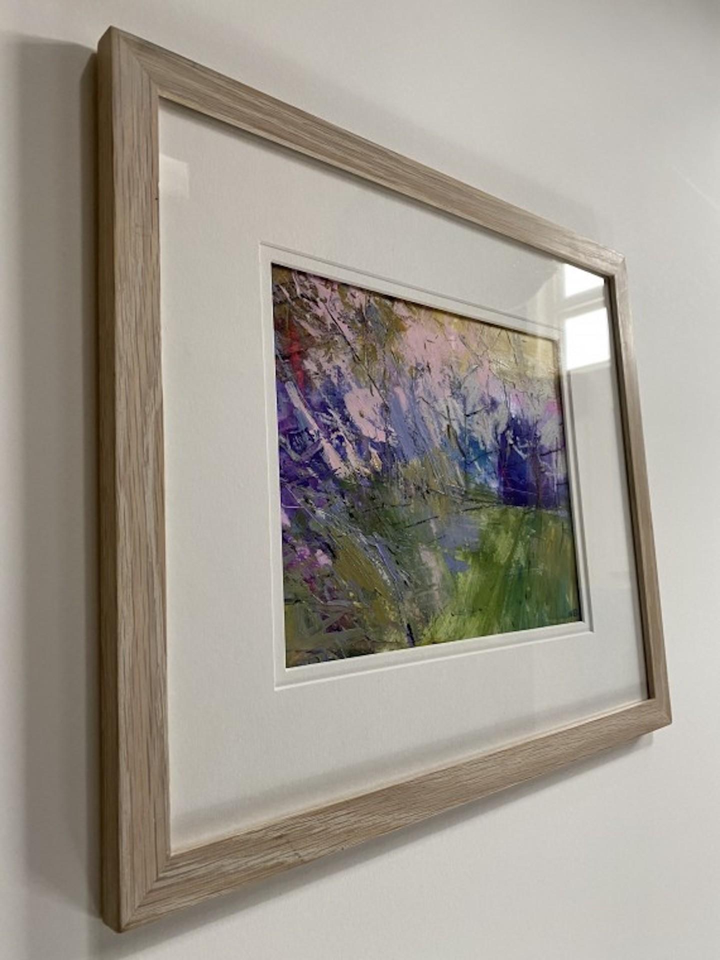 Natalie Bird, Evening Light and Blossom II, Original Abstract Landscape Painting 3