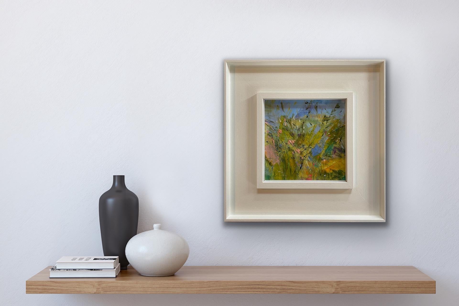 Natalie Bird, Spring Hedgerow, Original Abstract Expressionist Landscape Art For Sale 4