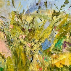 Natalie Bird, Spring Hedgerow, Original Abstract Expressionist Landscape Art