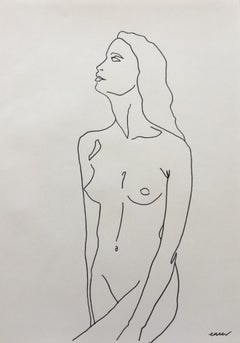 Ellen Williams, Nude 1, dessin d'origine d'un nu, Art abordable, Art figuratif