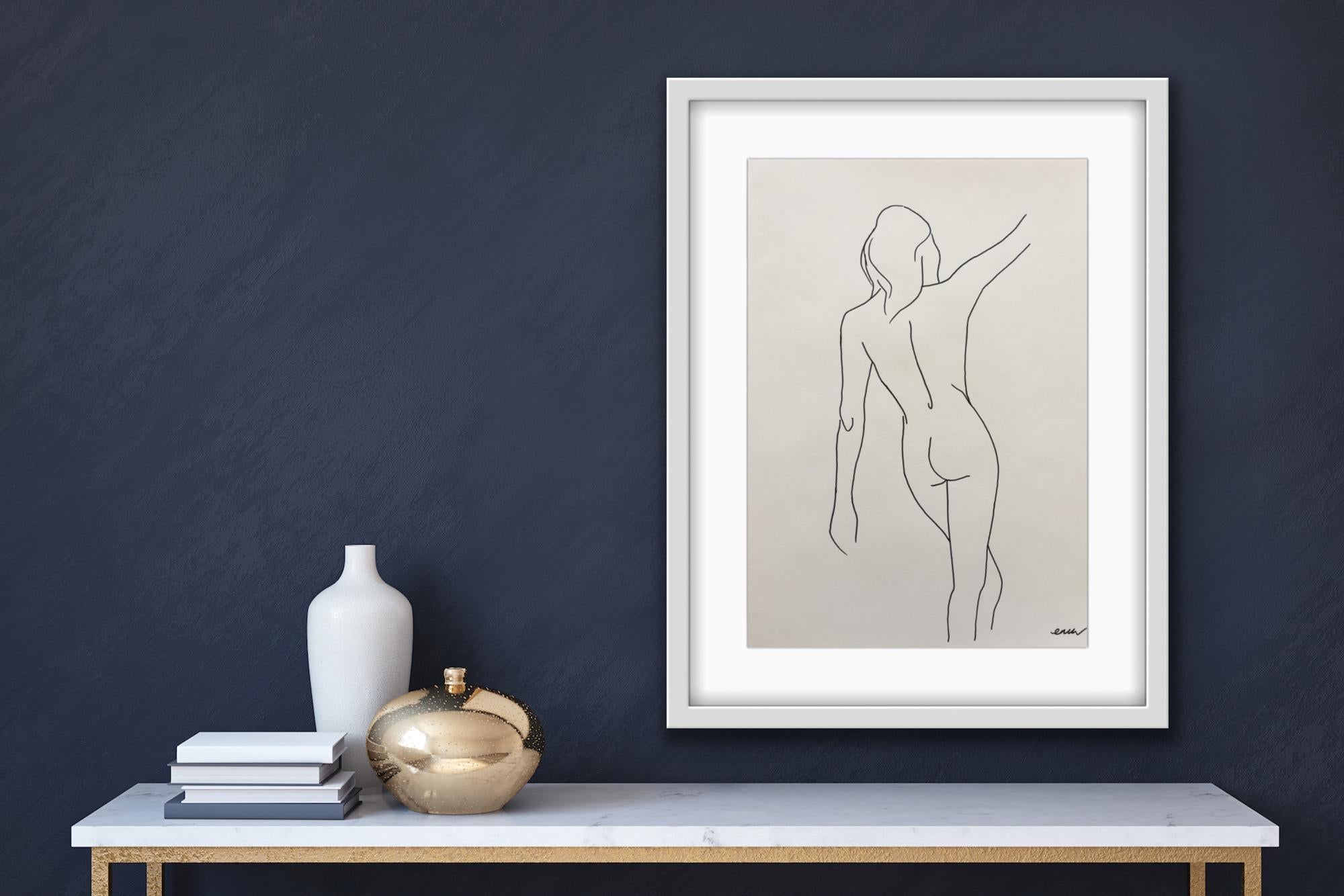 Ellen Williams, Nude IV, Original Nude Figurative Drawing, Contemporary Art For Sale 3