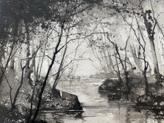 James Bonstow, Acercándose al río Dart II, Paisaje original de bosque