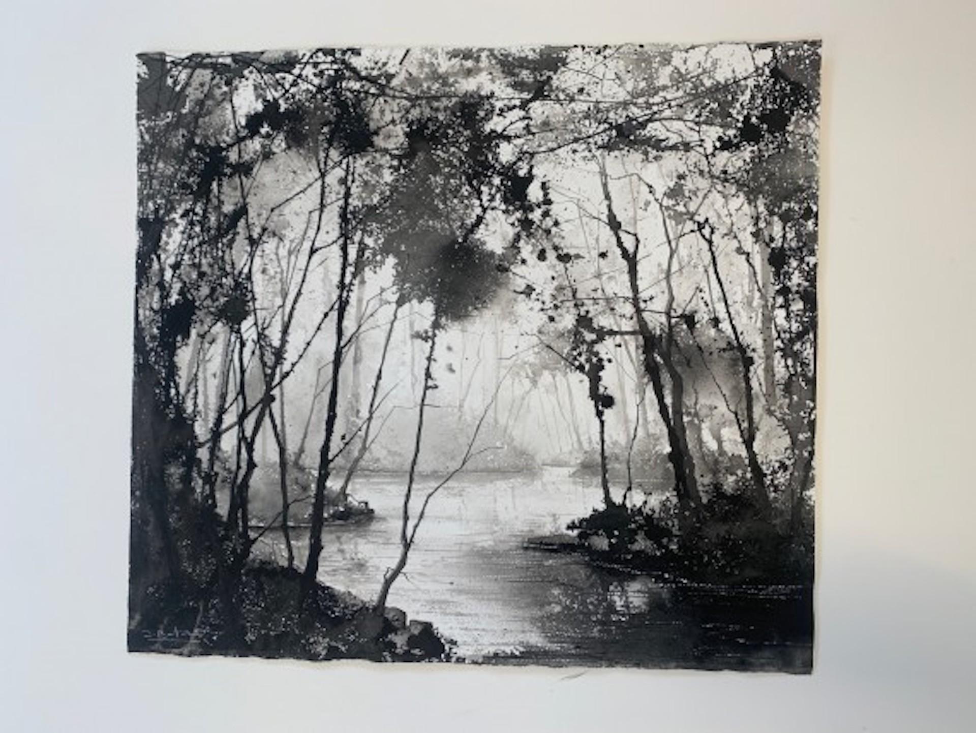 James Bonstow, River Dart Meander II, Original Landscape Art, Affordable Art For Sale 1