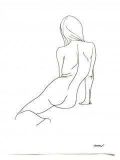 Nude 10, Ellen Williams, Original Figure Drawing, Nude Portraiture, Affordable