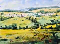 Whiteshill, Stroud, Gloucestershire, Max Panks, Original Watercolour Landscape