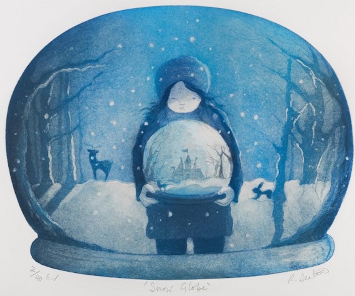 Rebecca Denton Figurative Art - Snow Globe