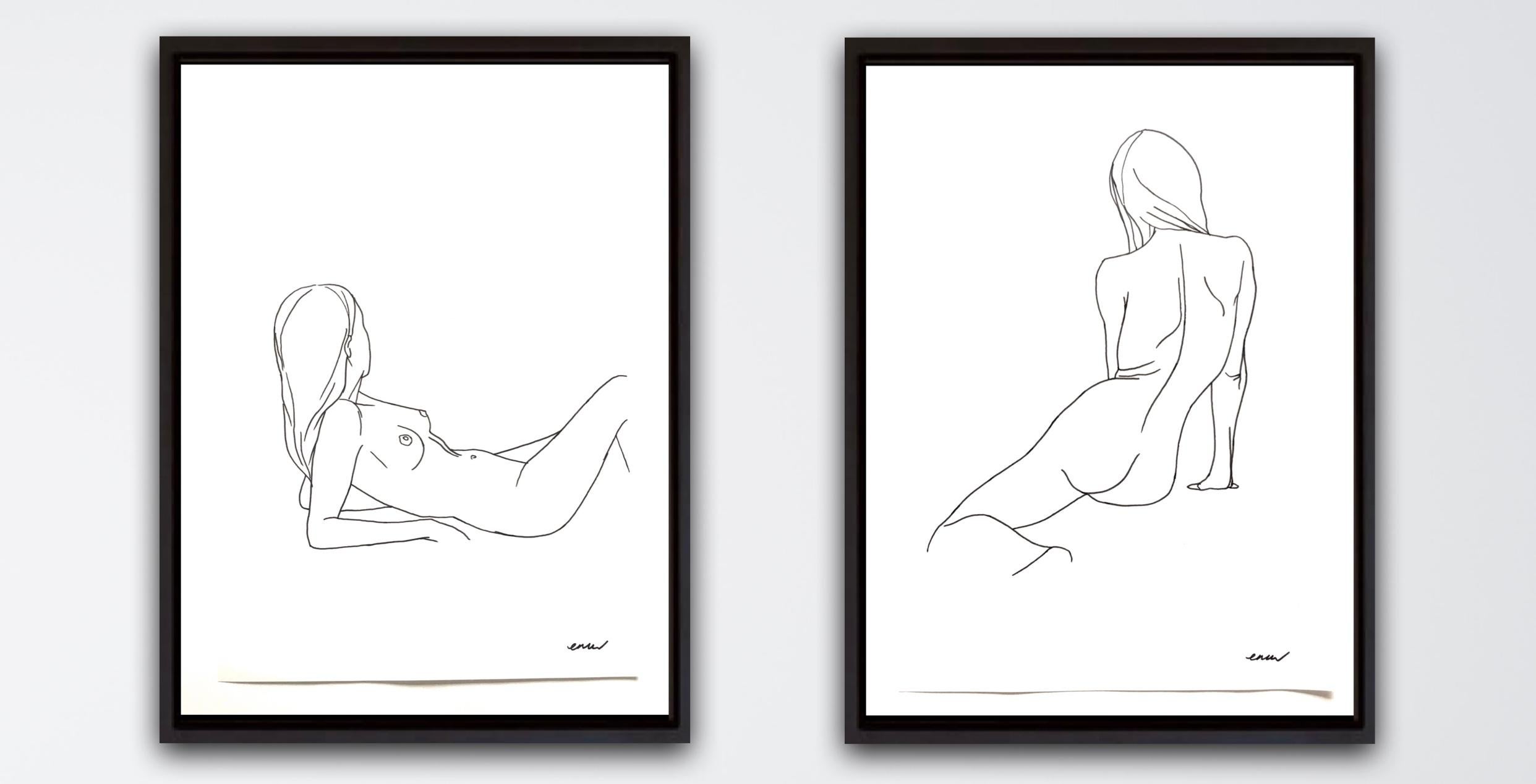 Ellen Williams Figurative Art - Nude 9 and Nude 10